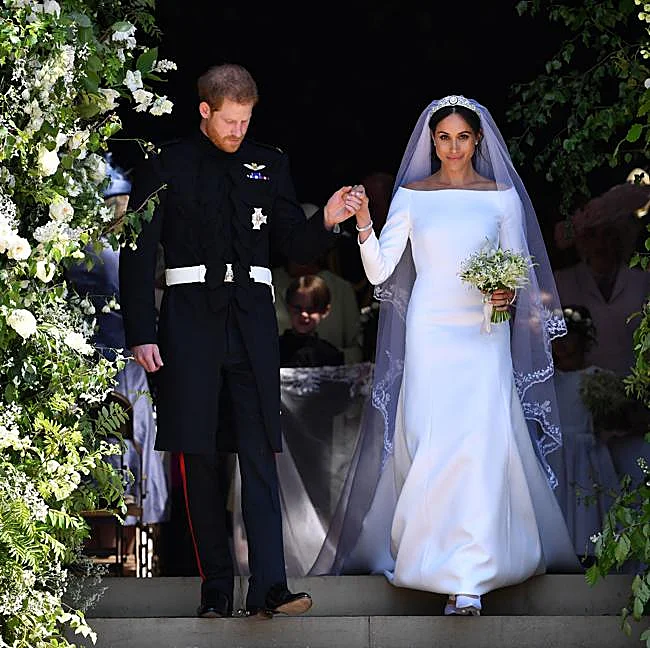Harry y Meghan en su boda en 2018.