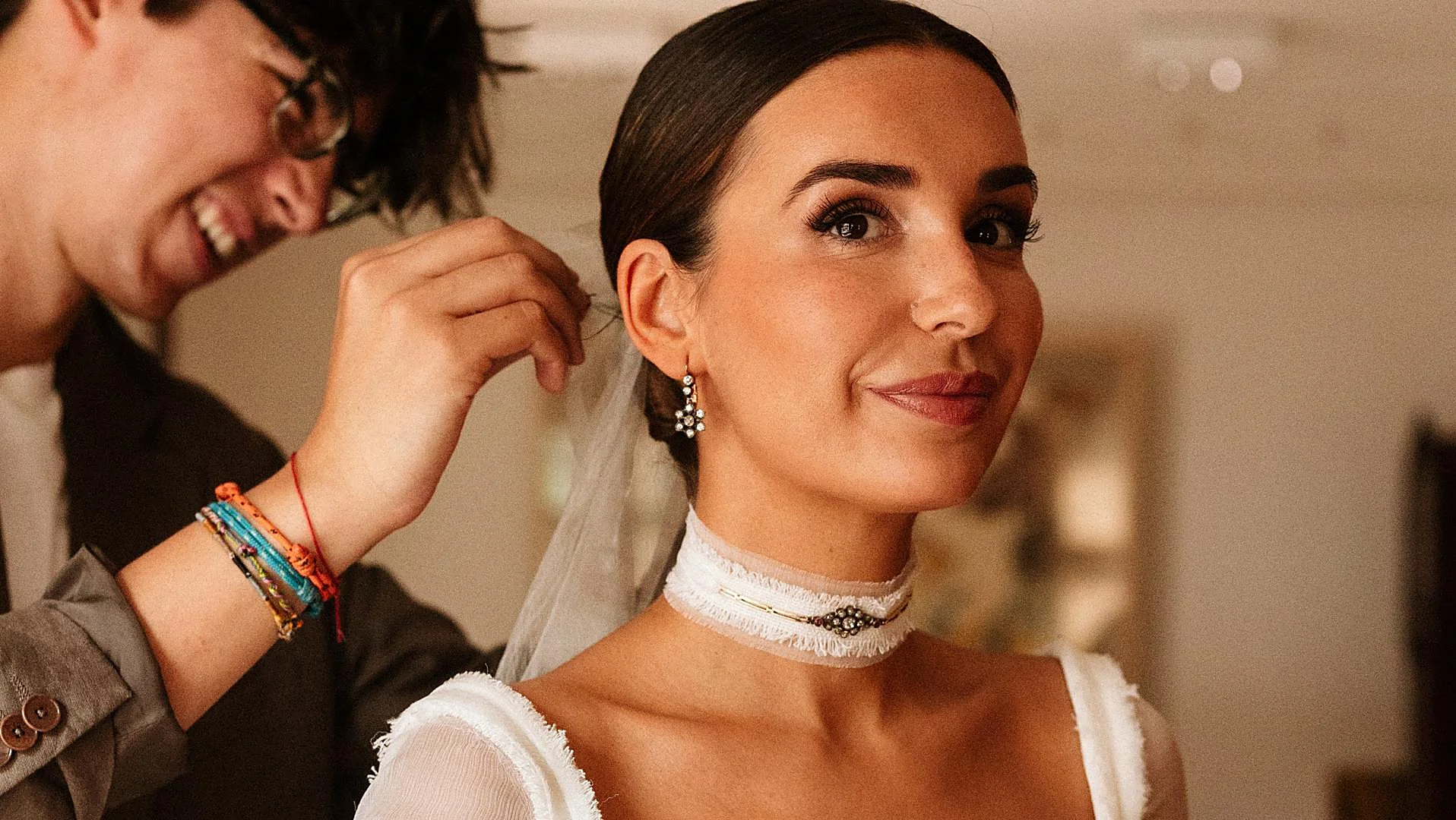 Viral Bride Marries in Rustic Dress with Hand-Embroidered Flowers