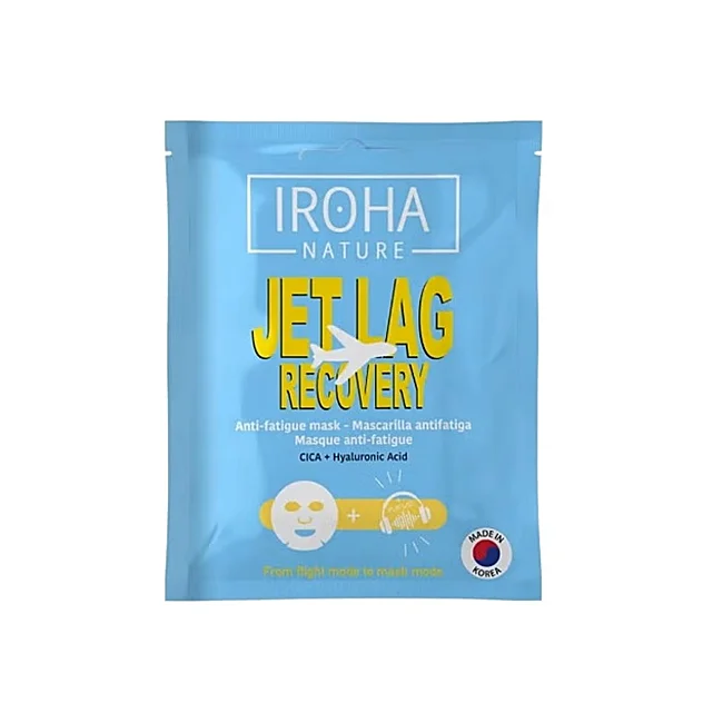 Mascarilla Jet Lag Recovery Energizante y Anti-fatiga de Iroha Nature.