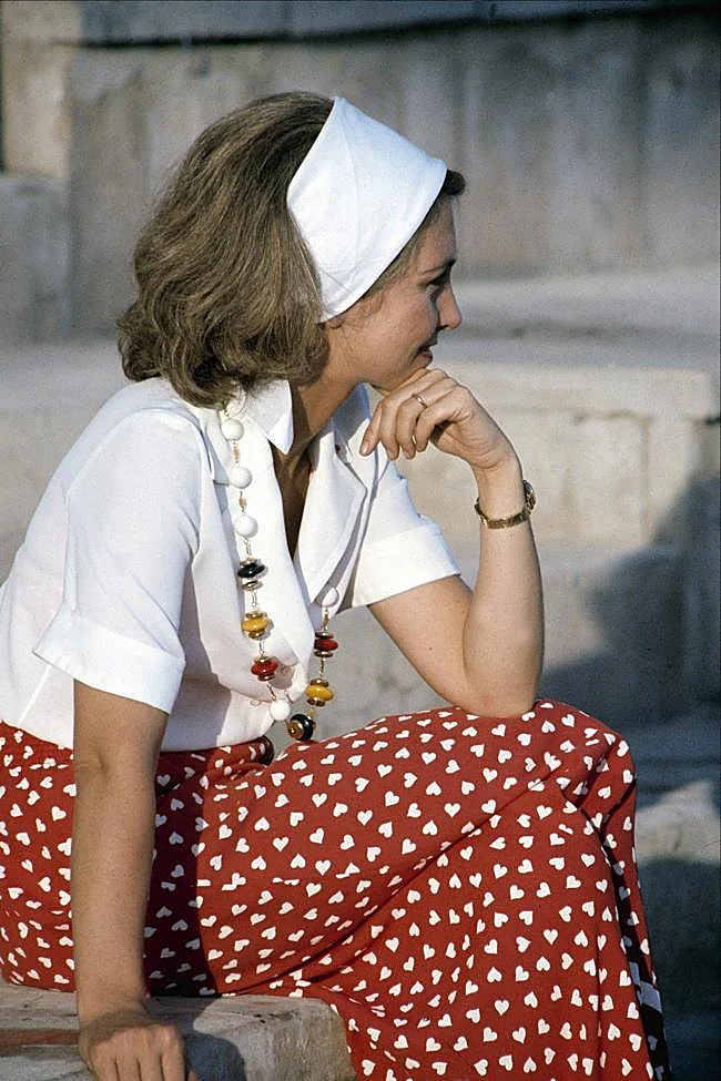 La reina Sofía, en 1975.