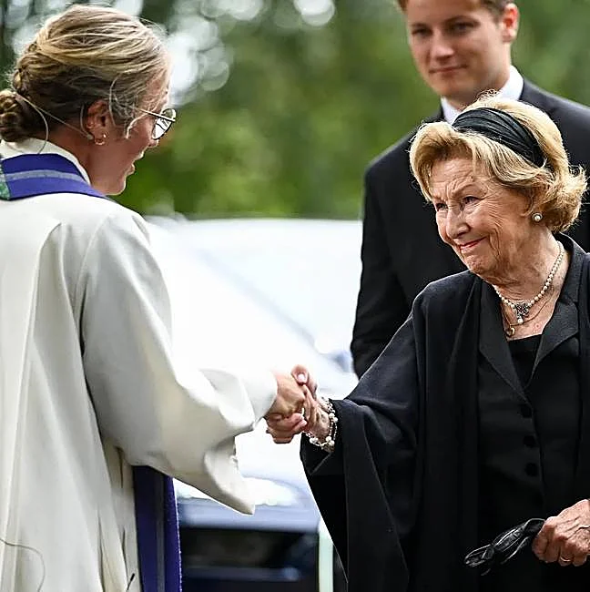 Sonia de Noruega en la misa homenaje a Harald V