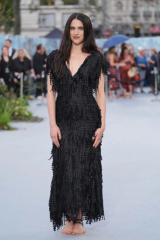 Margaret Qualley wearing Chanel's sole-less sandals.
