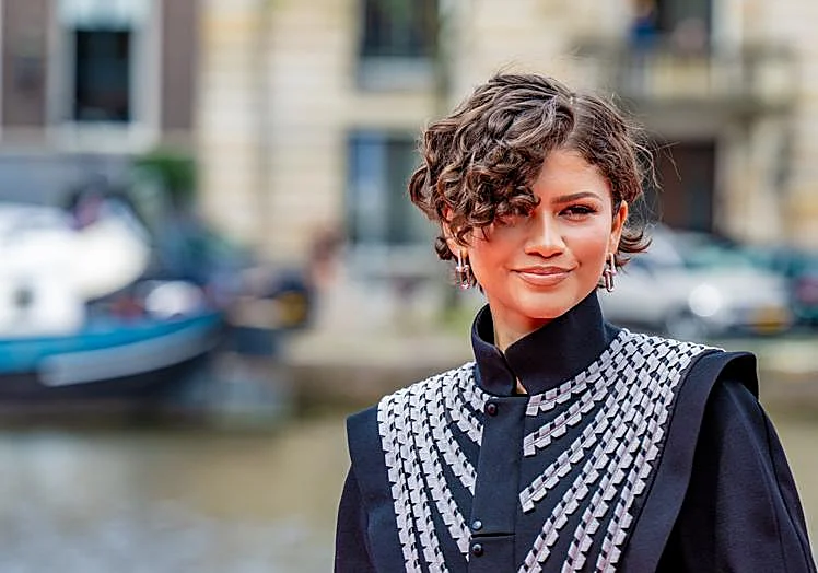 Zendaya en la promocion de Spiderman