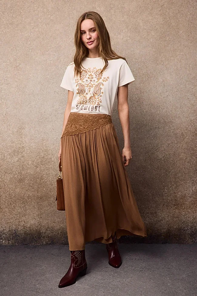 Falda midi de Slowlove (59,99 euros)