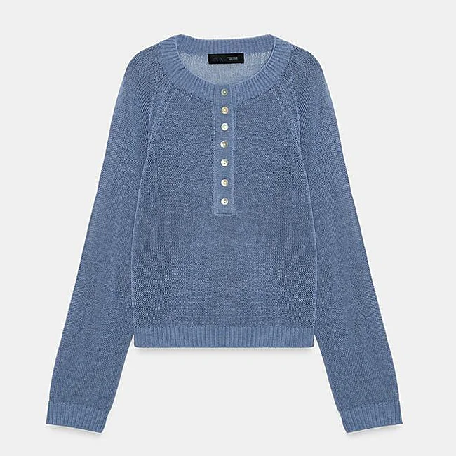 Jersey azul de Zara (29,99 euros)