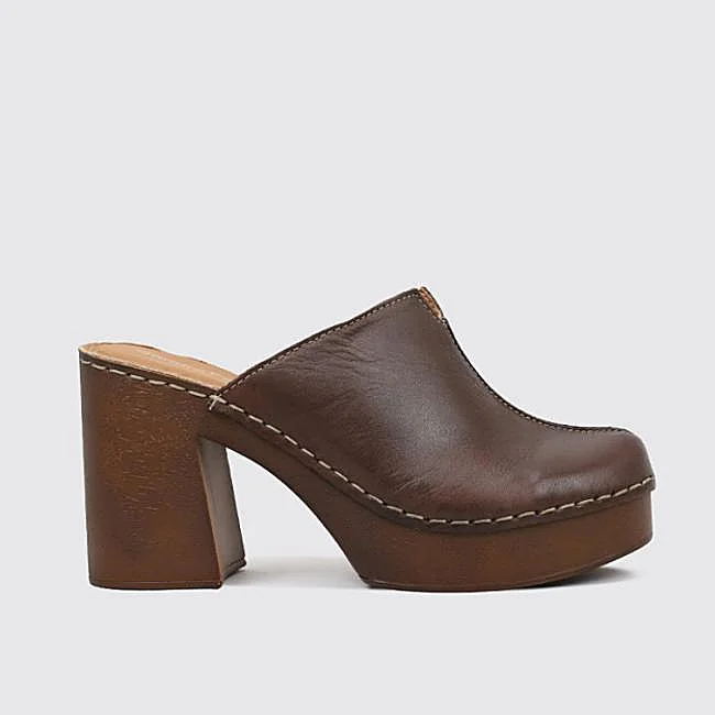Mules con tacón de Krack, 39,95 euros.