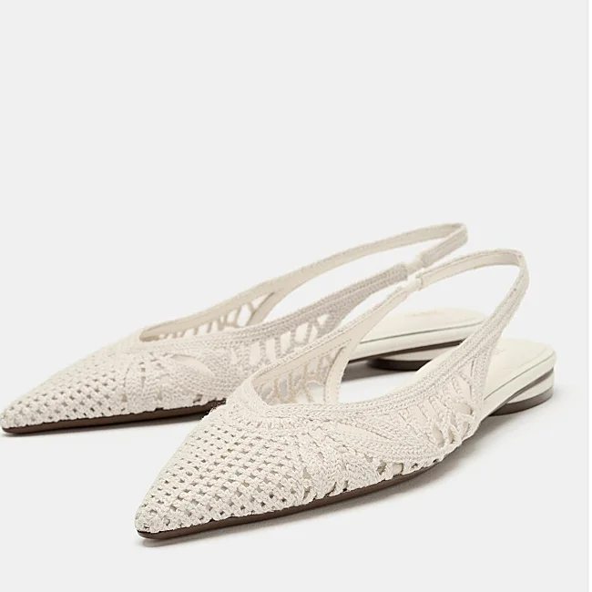 Zapatos de crochet de Zara (35,95 euros)