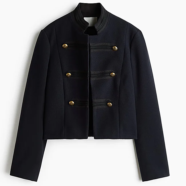Navy blue jacket from H&M (39.99 euros)