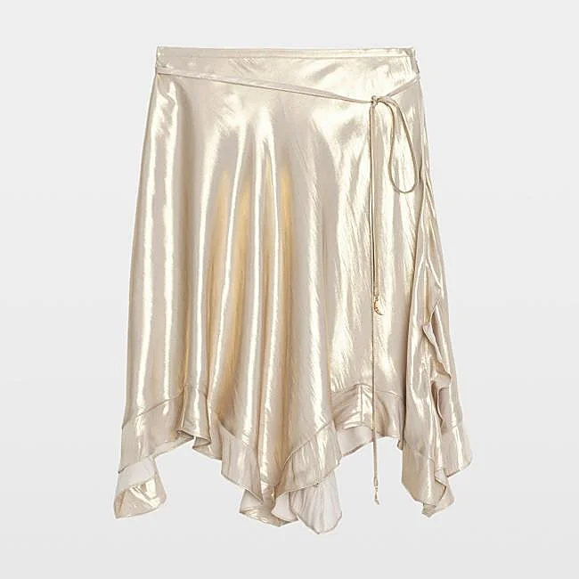 Falda champán iridiscente de Zadig&Voltaire, 177 euros.
