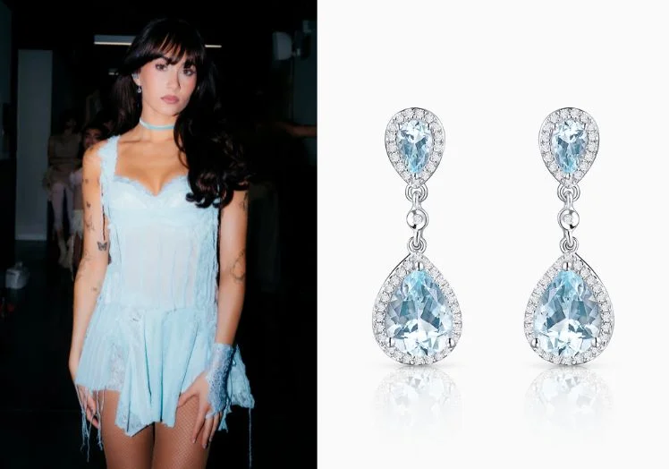 Aitana con unos pendientes de Mumit.