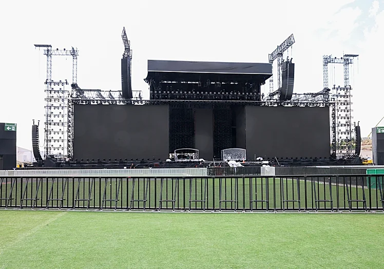 The stage of the Shakira Stadium.