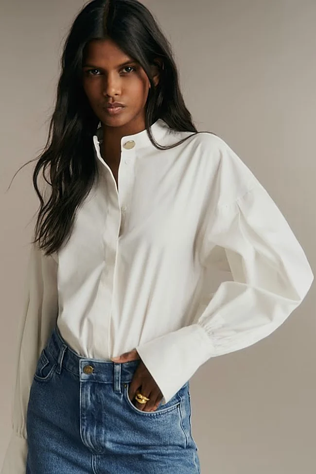 Camisa blanca de Sézane (125 euros)