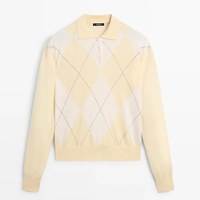 Massimo Dutti jacket with diamond pattern (59,99 euros)