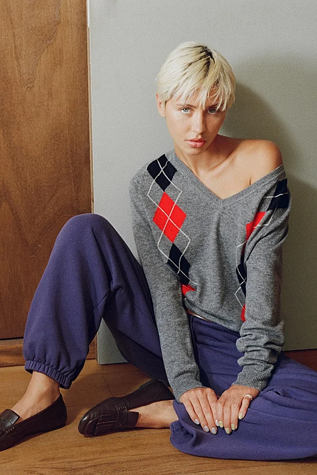 Zara diamond-pattern sweater (29,99 euros)