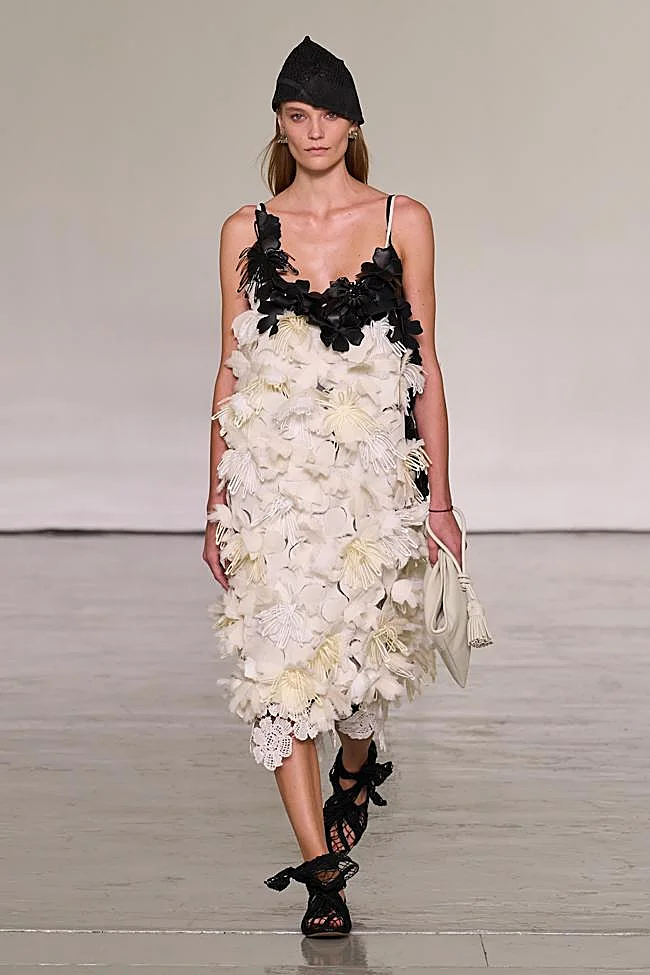 Look by Bottega Veneta during Milan Fashion Week.