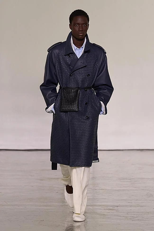 Look by Bottega Veneta during Milan Fashion Week.