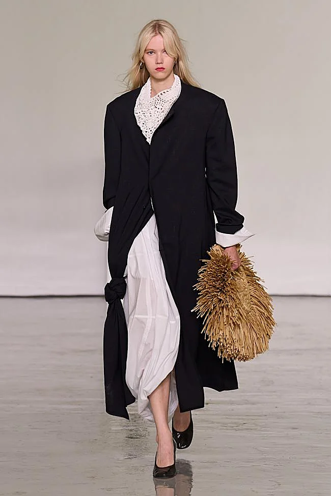 Look by Bottega Veneta during Milan Fashion Week.