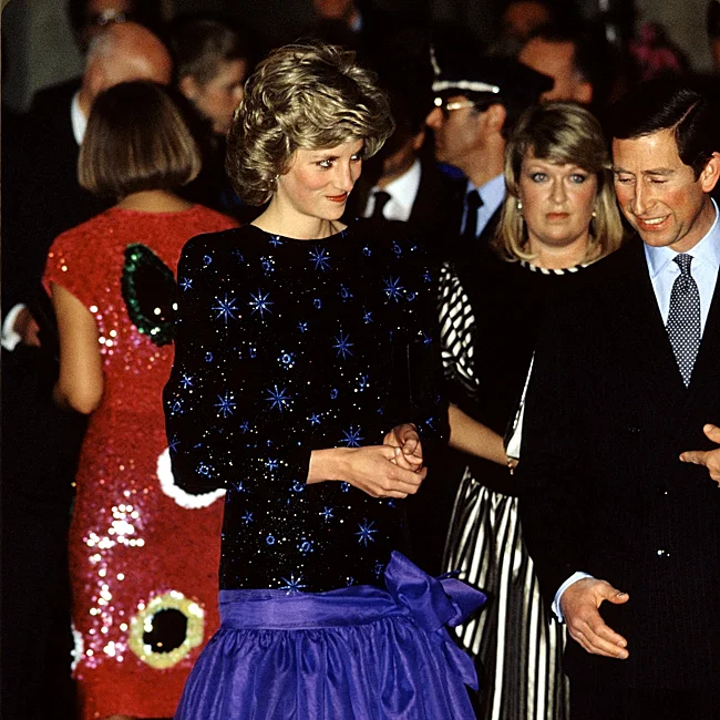 Diana, Princess of Wales wearing Jacques Azagury dress in Florence.