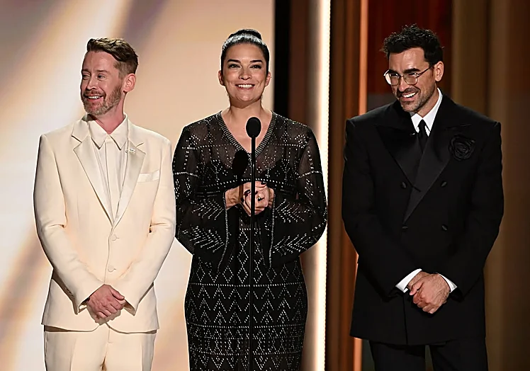 Macaulay Culkin, Annie Murphy and Dan Levy.