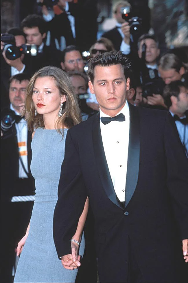 Kate Moss y Johnny Deep en el Festival de Cine de Cannes en 1997.