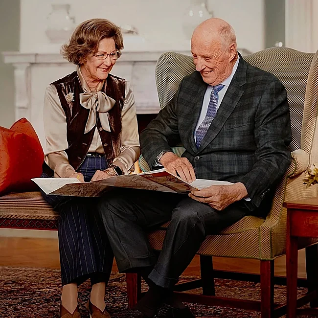 Los reyes Sonia y Harald de Noruega.