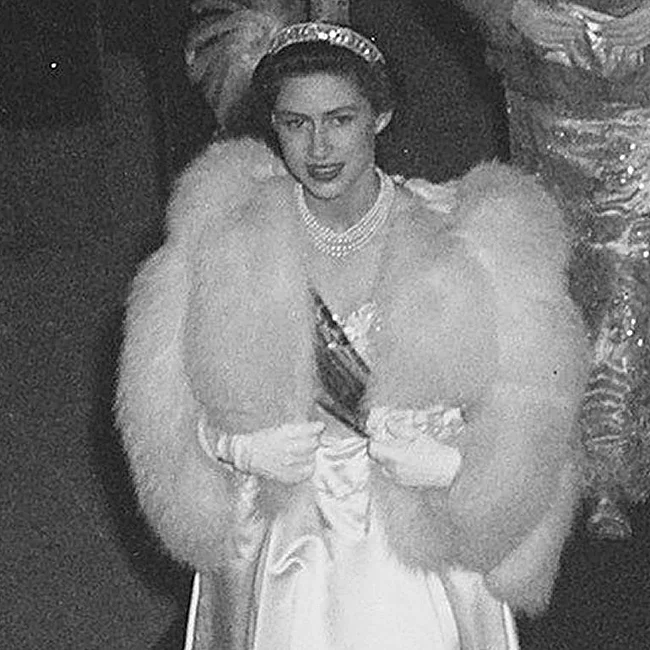 La princesa Margarita con la tiara de Rombos de Diamantes en 1948.