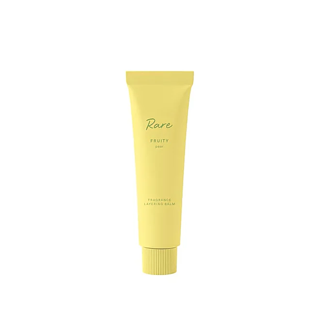 Rare Beginnings Layering Balm Fruity Pear by Rare Beauty.