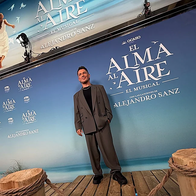 Alejandro Sanz during the presentation of the musical The Soul in the Air.