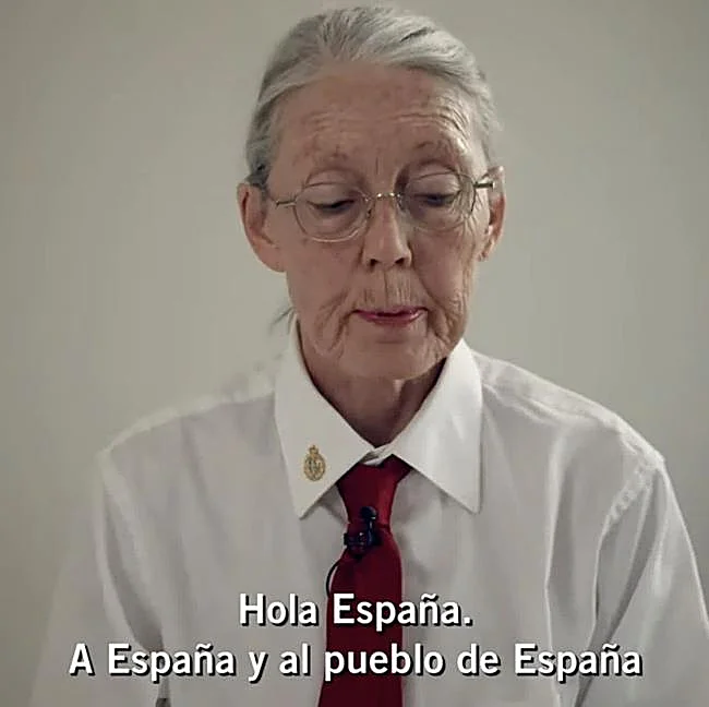 Anne Carson in the video of her acceptance speech for the Princess of Asturias Award for Literature.