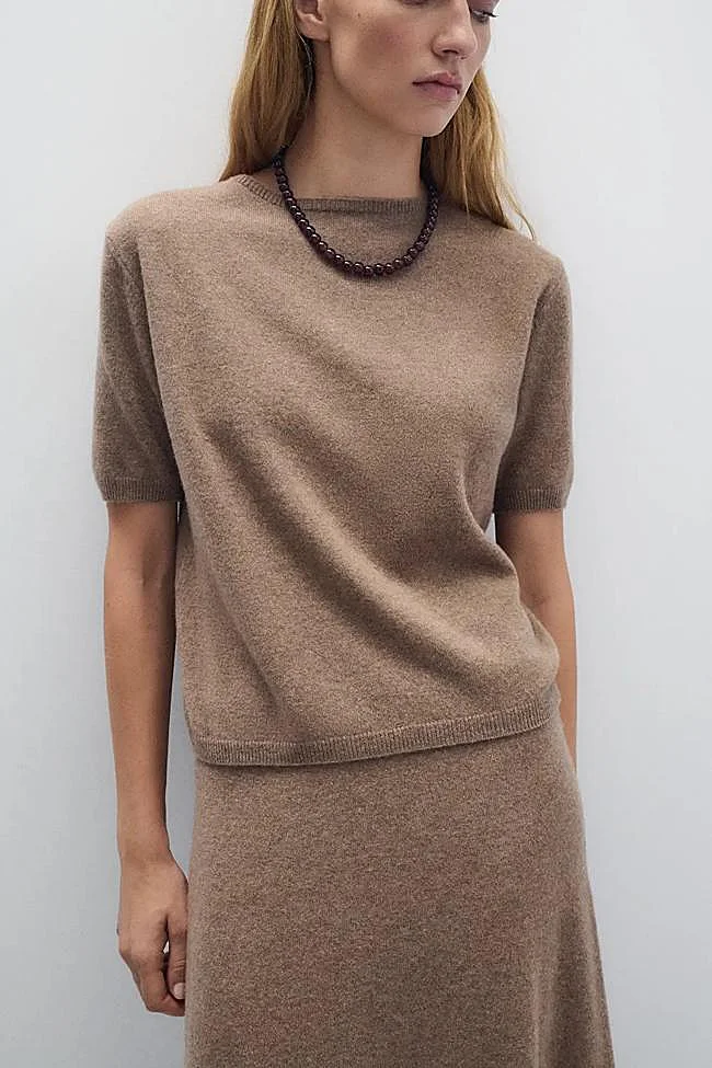 Jersey de lana y manga corta de eseOese.