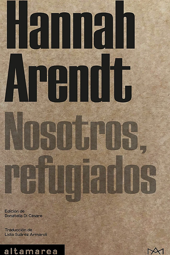 Portada de Nosotros, refugiados, de Hannah Arendt.