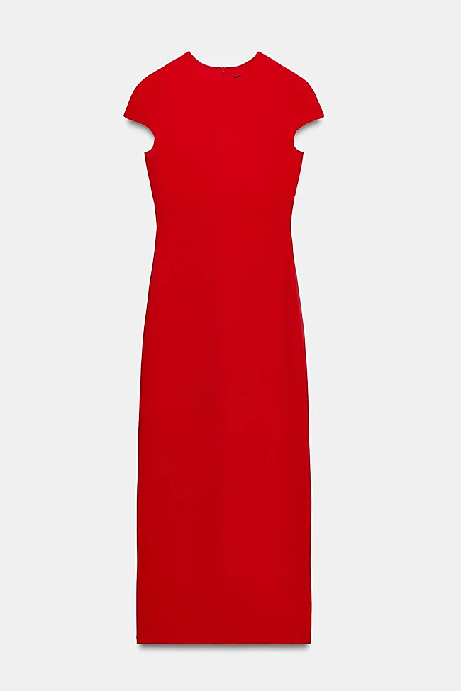 Vestido rojo de Zara (29,99 euros)
