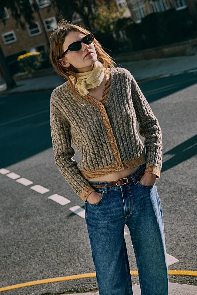 Chaqueta de punto de Zara (39,99 euros)
