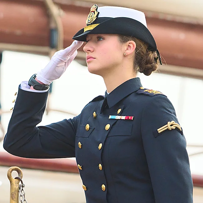 La princesa Leonor, en el Juan Sebastián Elcano.