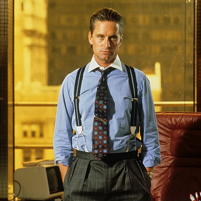 Michael Douglas en Wall Street.