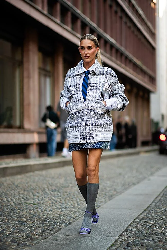 Un look del street style de Milán